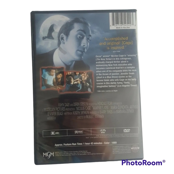 Vampire's Kiss DVD Nicholas Cage Comedy Horror New. - Picture 2 of 2